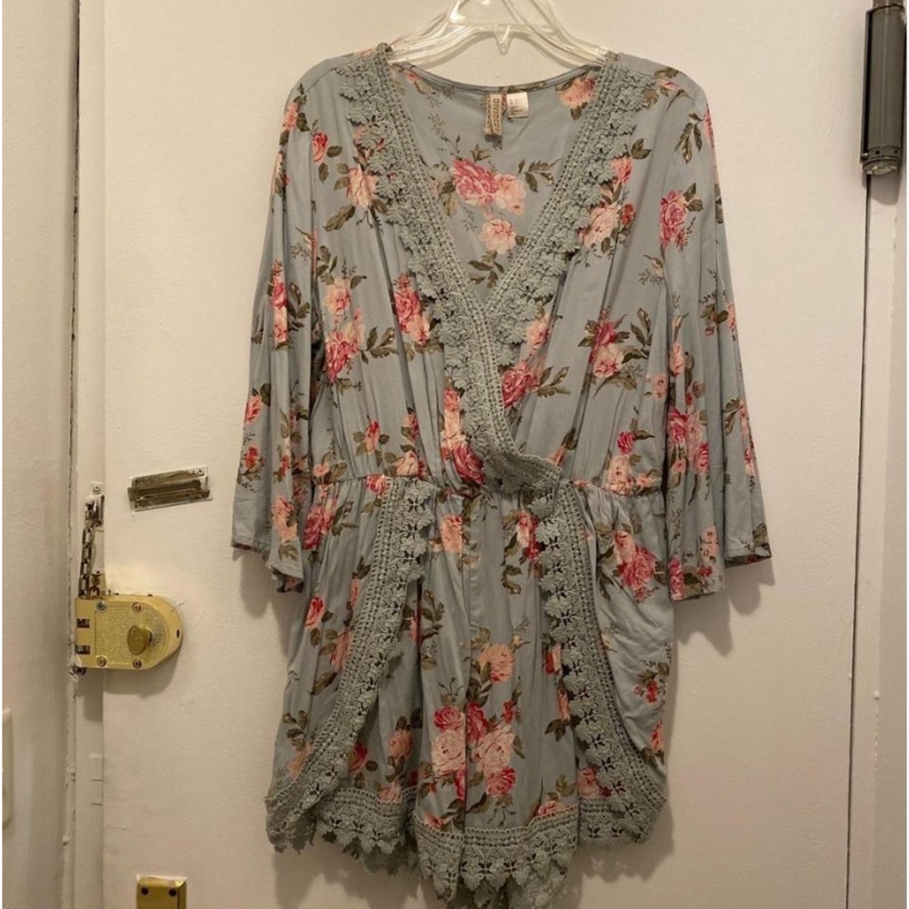 H&M Floral Romper Size 12